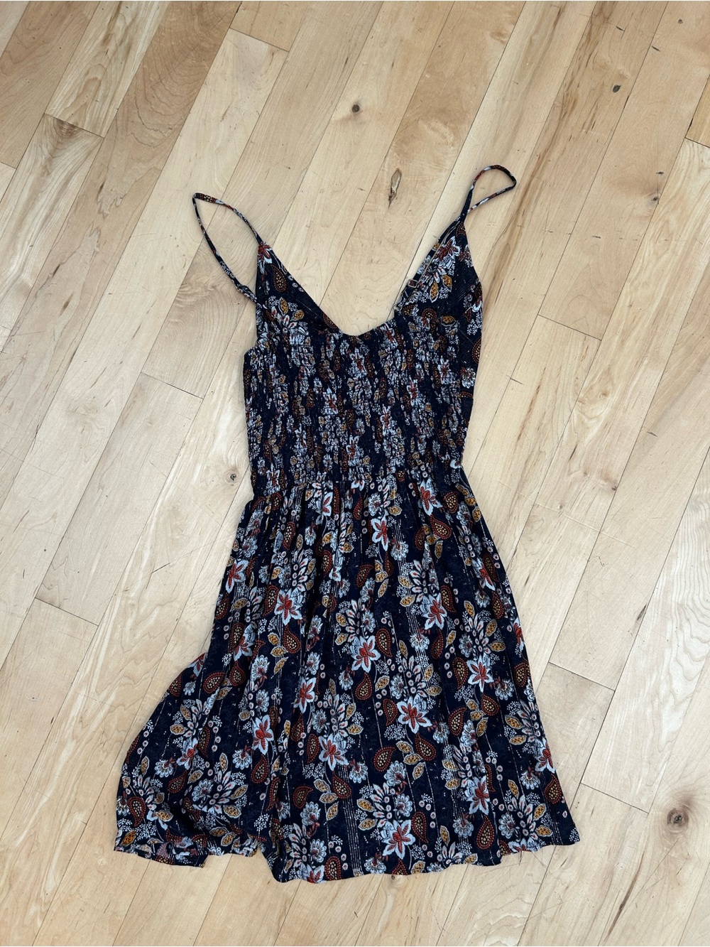 Floral Print Spaghetti-Strap Summer Dress - Picture 4 of 4